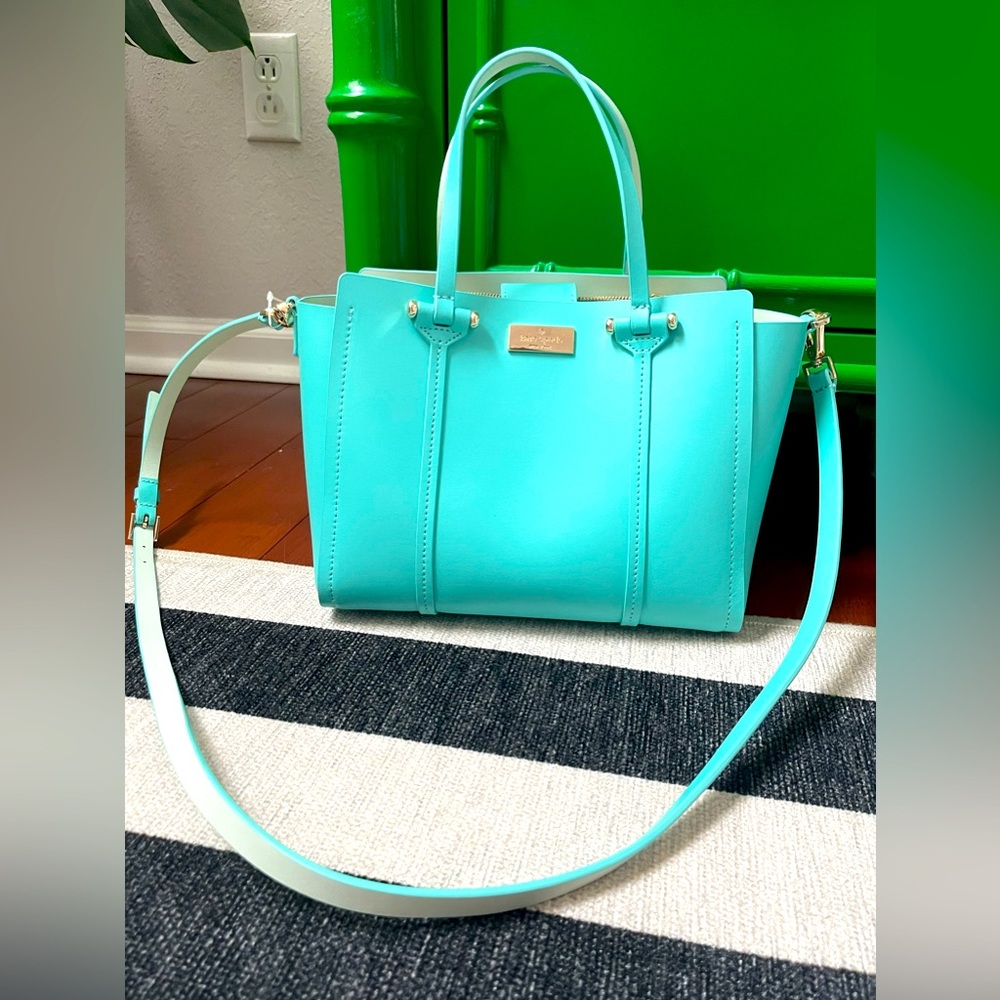 SOLD Kate Spade “aqua blue” crossbody satchel